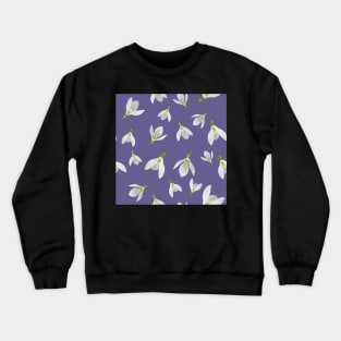 Oxfordshire Snowdrops Repeat Pattern Crewneck Sweatshirt